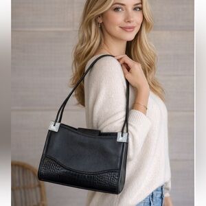 Brighton vintage black shoulder handbag purse